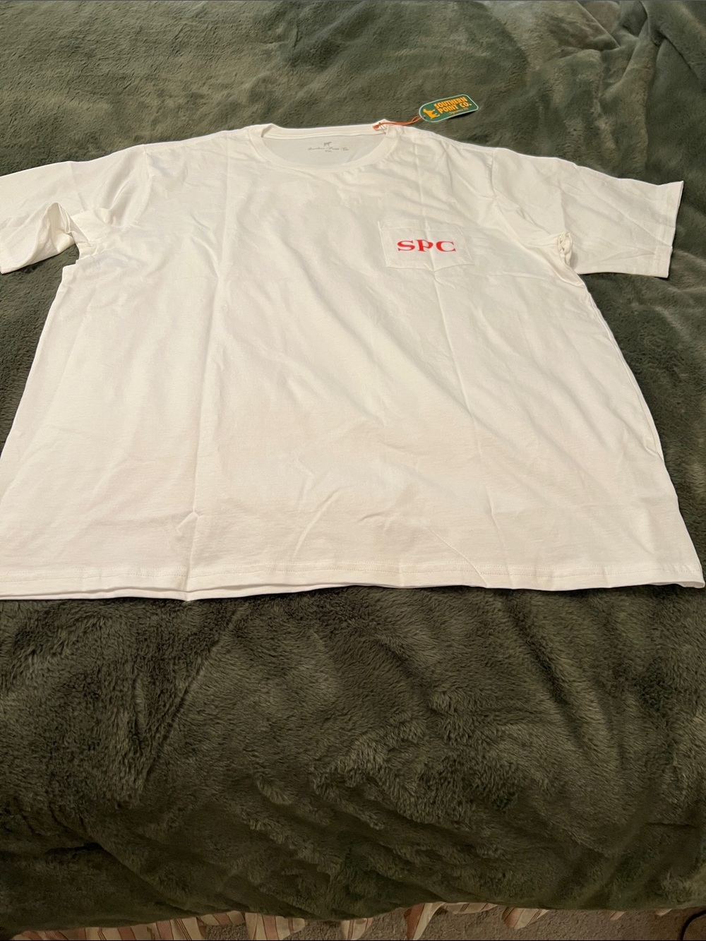 New Mens XXL SOUTHERN POINT CO. Short sleeve graphic pocket tee.